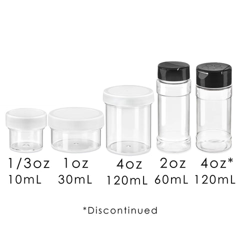 All Of The Jar Sizes Available At Crazoulis