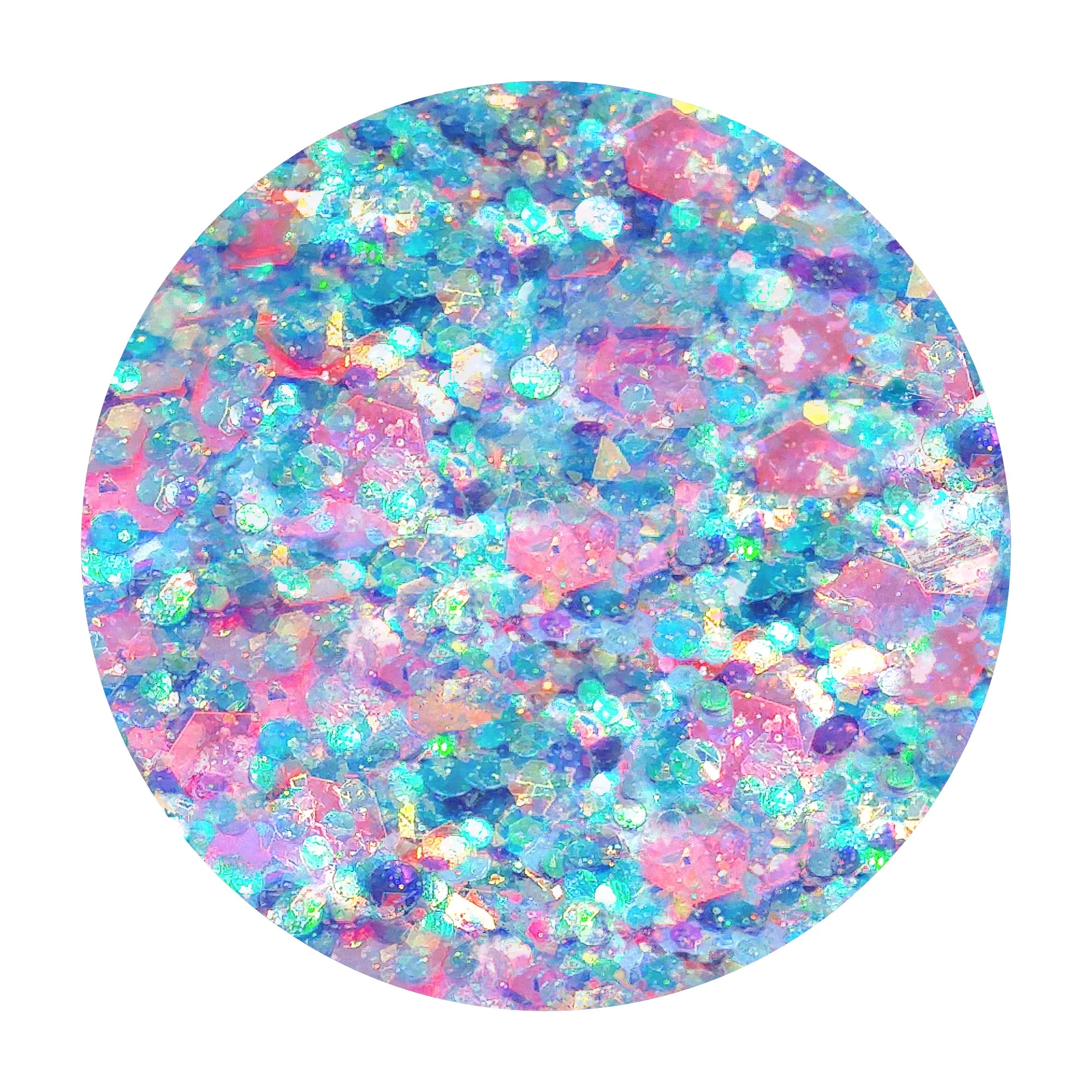White Opal and Silver Chunky Glitter Mix - Jennifer Juniper