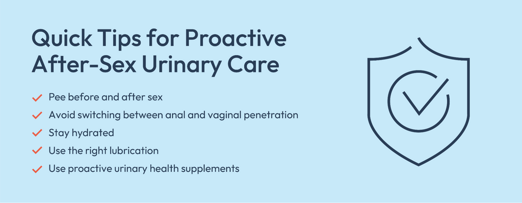 Quick tips for proactive after-sex urinary care