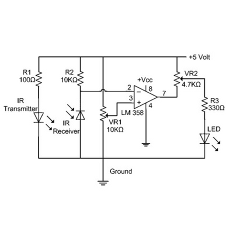 IR Proximity Sensor Circuit Diagram