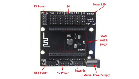 Pinout Of ESP8266 NodeMcu Lua WIFI Development Board Baseboard