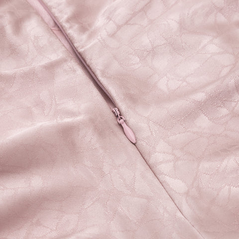 Bala One Shoulder Satin Pleated Dress-Pink – Celurvei