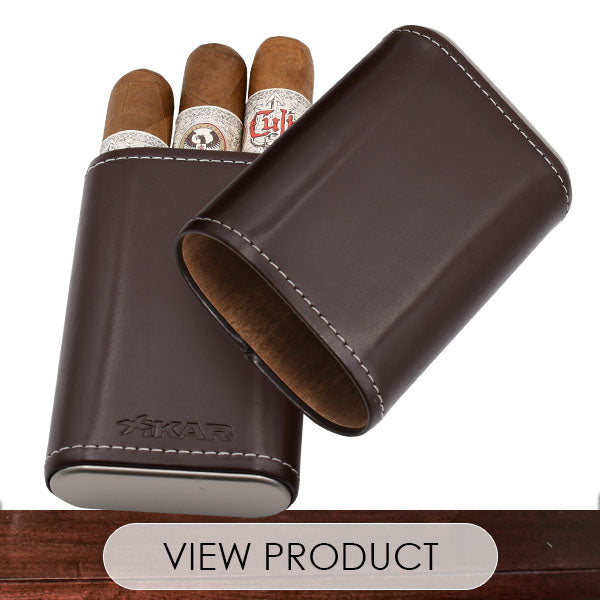 Cigar Leather Case - 3CT