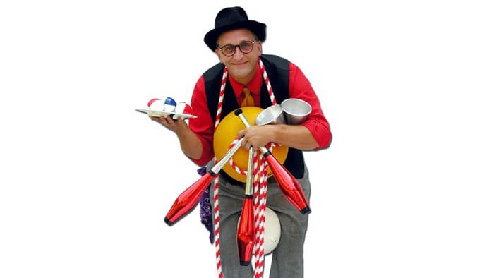 Clown with a Variety of Props