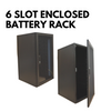 6 Slot Enclosed Battery Rack - Unassembled