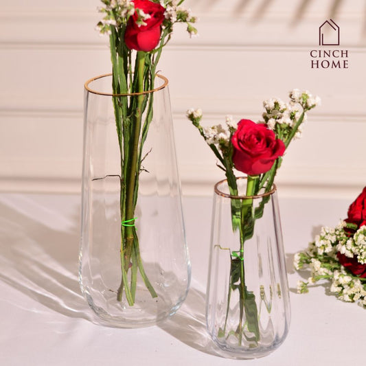 Euphoria Small Glass Vases: Set of 2 – Cinch Home