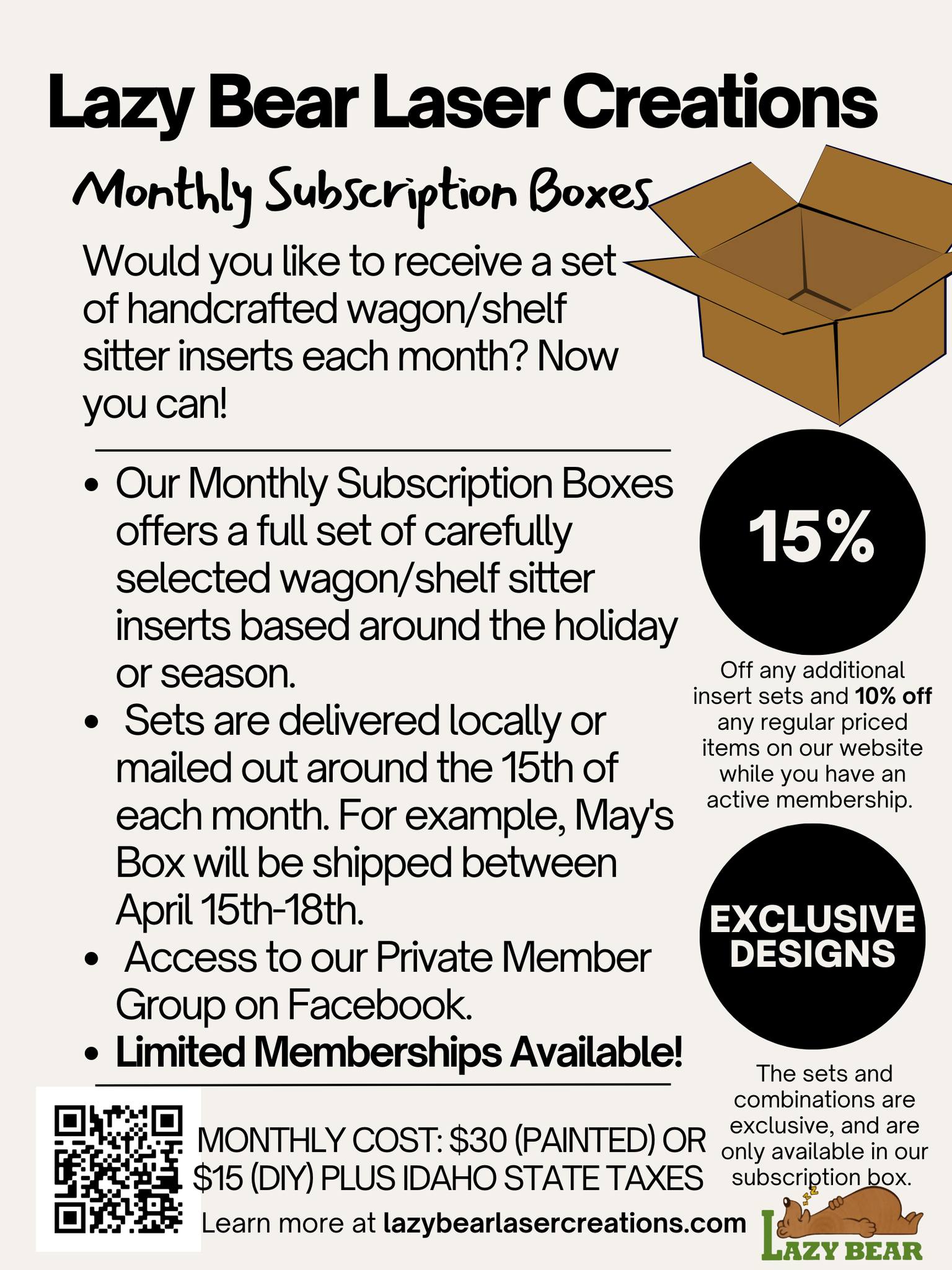 Shelf Sitter Monthly Subscription Plan - Painted