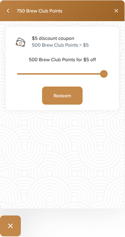 Brew Club Panel - Redeem a reward
