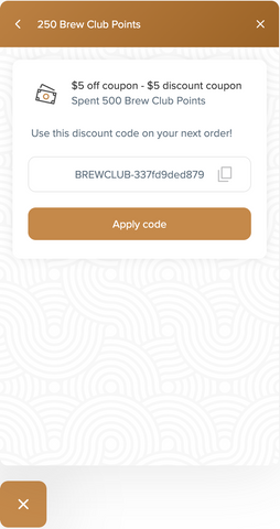 Brew Club Panel - Apply discount coupon code