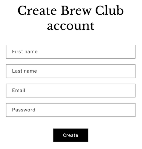 Create Brew Club account