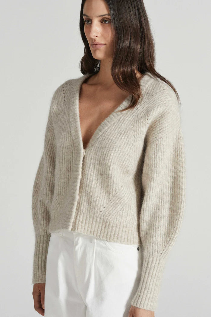 Friends With Frank The Agnes Cardigan - Oatmeal Marle