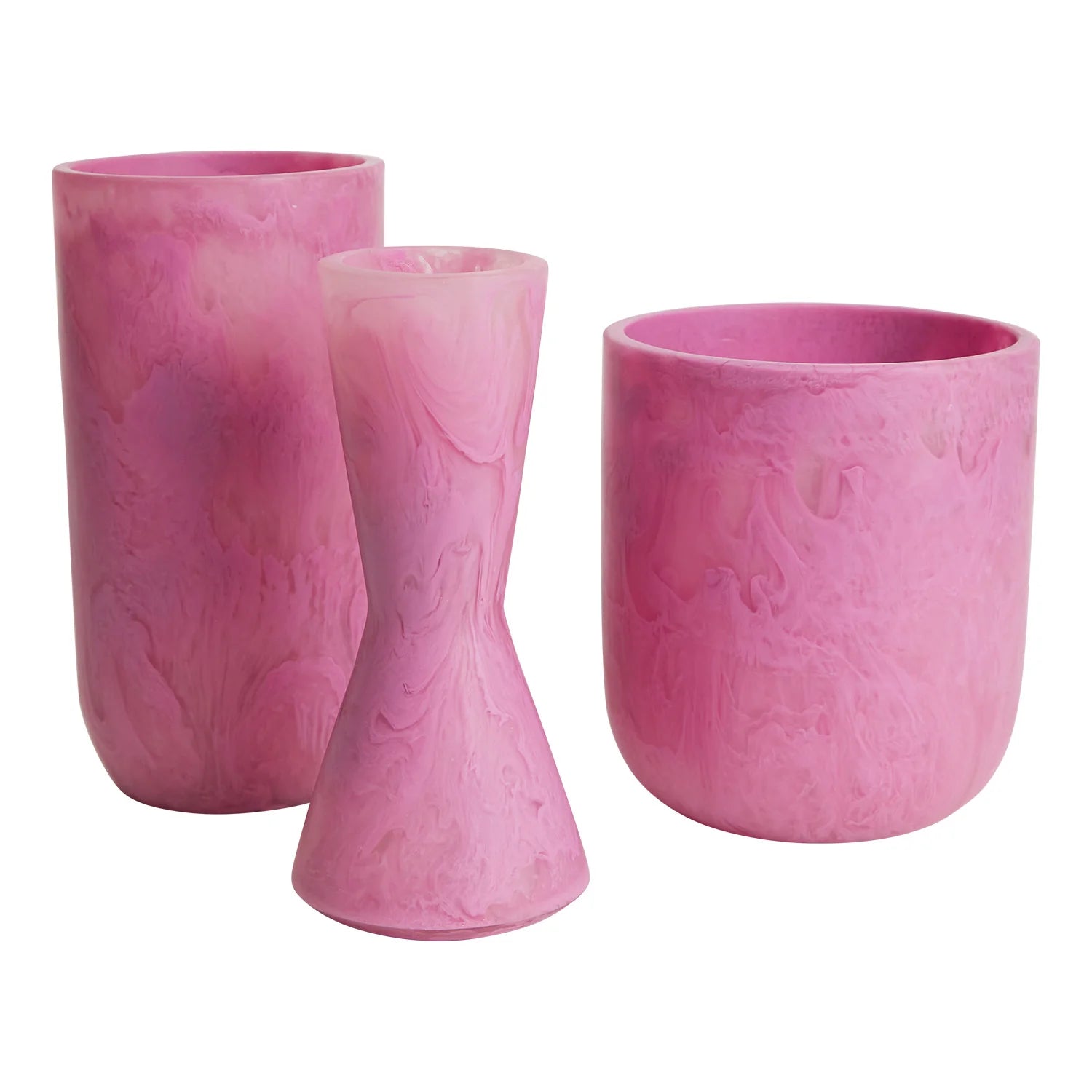 Sage x Clare Resin Amisha Vase - Fuchsia