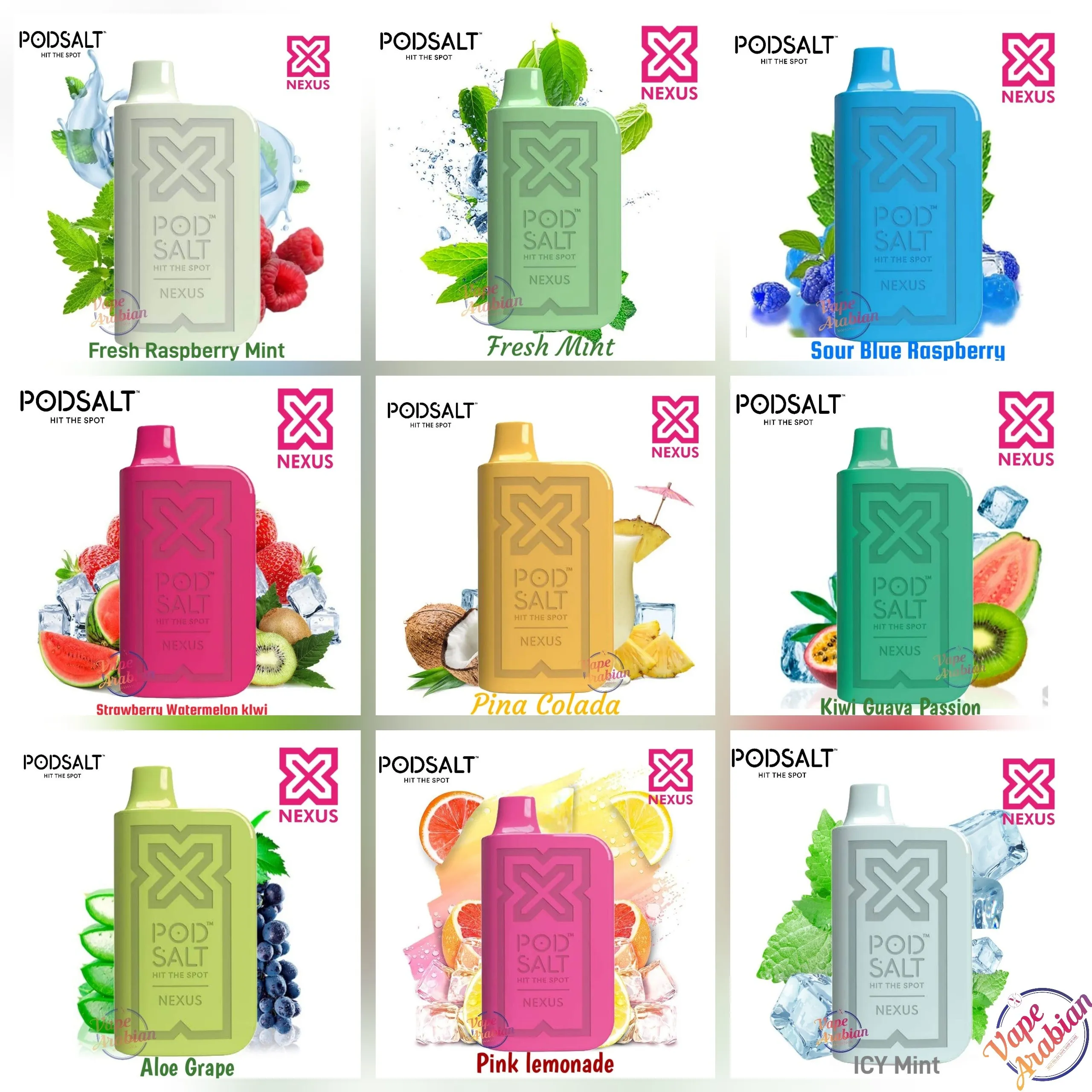 PODSALT NEXUS 6000 PUFFS flavors