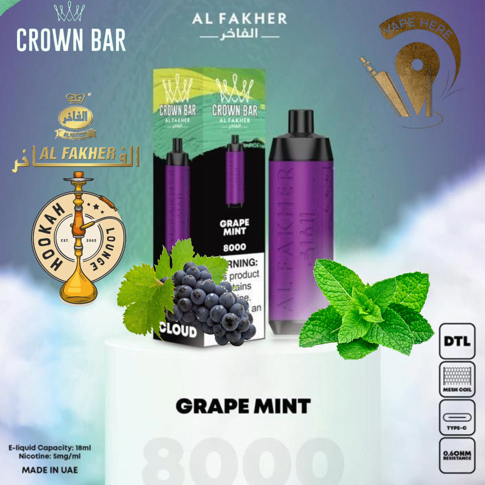Al Fakher Shisha Vape Grape Mint