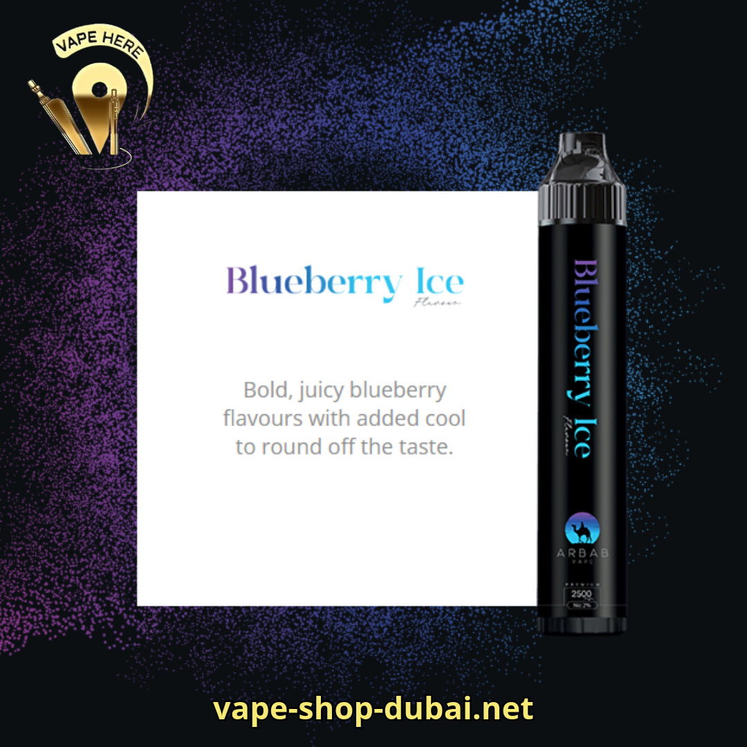 Arbab 2500 Puffs Disposable Vape 20mg Blueberry Ice UAE Dubai & Abu Dhabi