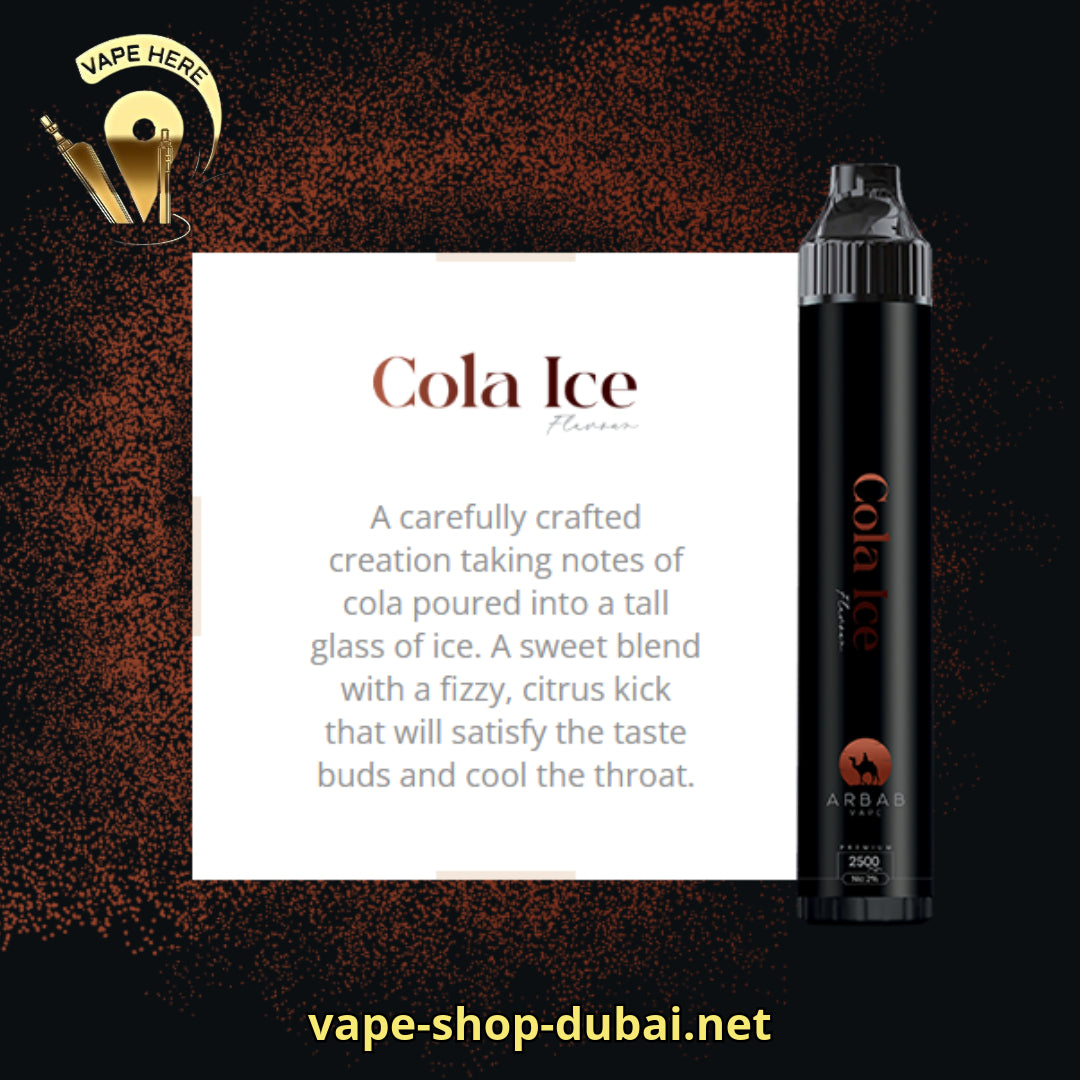 Arbab 2500 Puffs Disposable Vape 20mg Cola Ice UAE Dubai