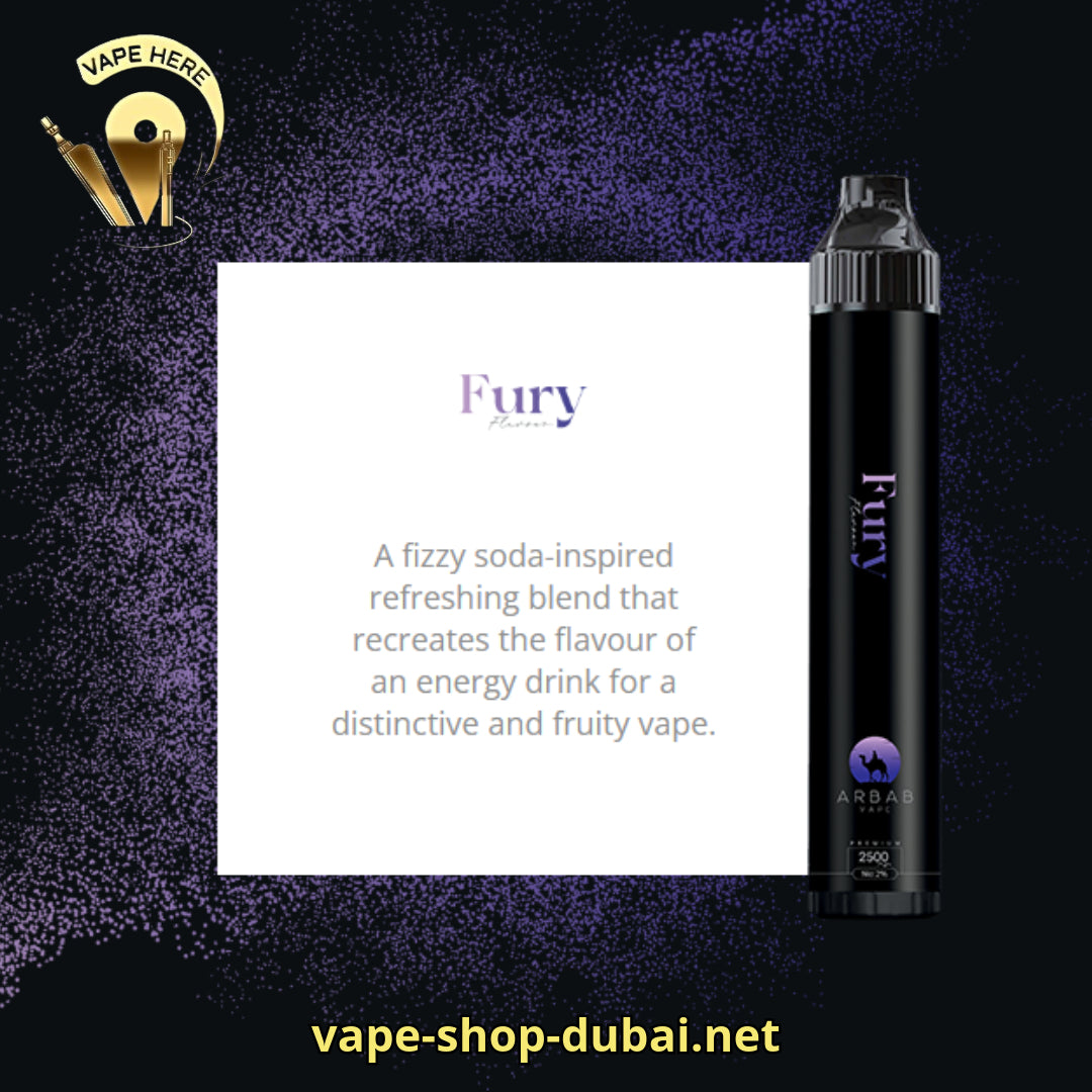 Arbab 2500 Puffs Disposable Vape 20mg Fury UAE Abu Dhabi