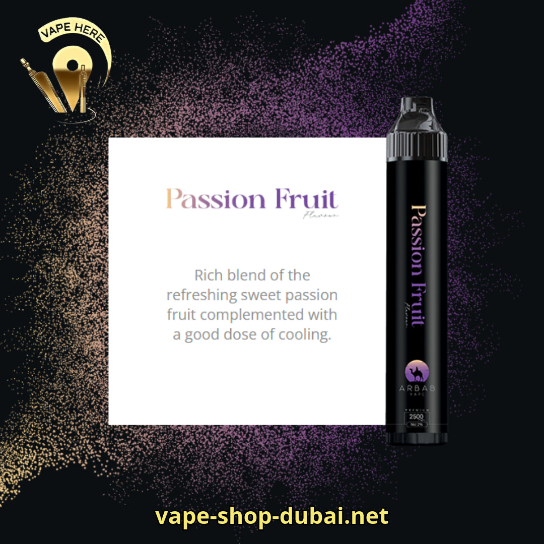 Arbab 2500 Puffs Disposable Vape 20mg Passion Fruit UAE Abu Dhabi