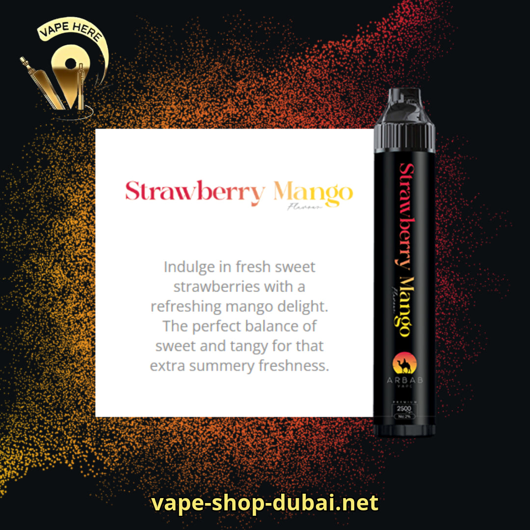 Arbab 2500 Puffs Disposable Vape 20mg Strawberry Mango UAE Abu Dhabi