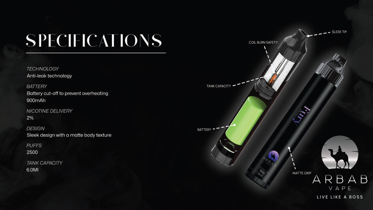 Arbab Vape Specifications