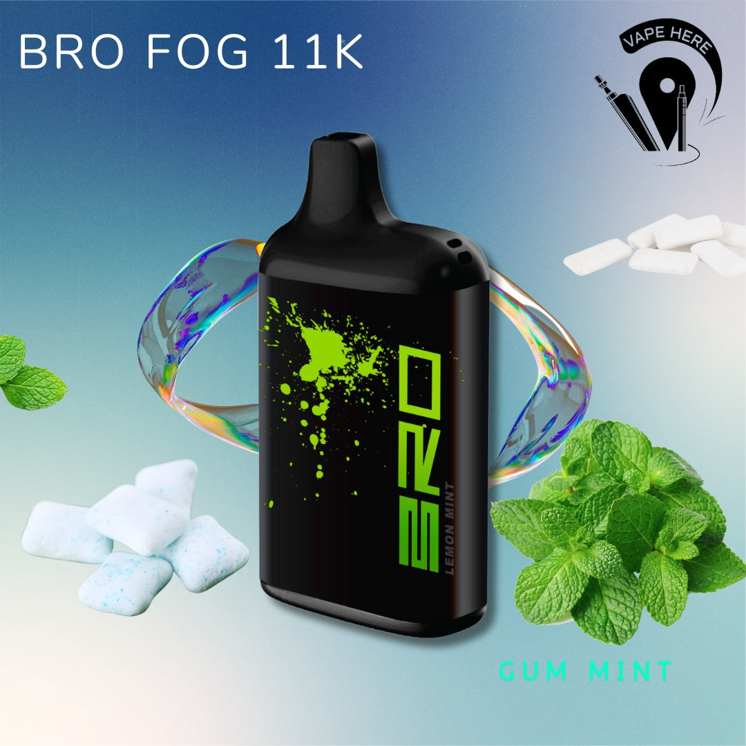 BRO Fog Disposable Vape 11000 PUFFS 20MG Gum Mint UAE Abu Dhabi