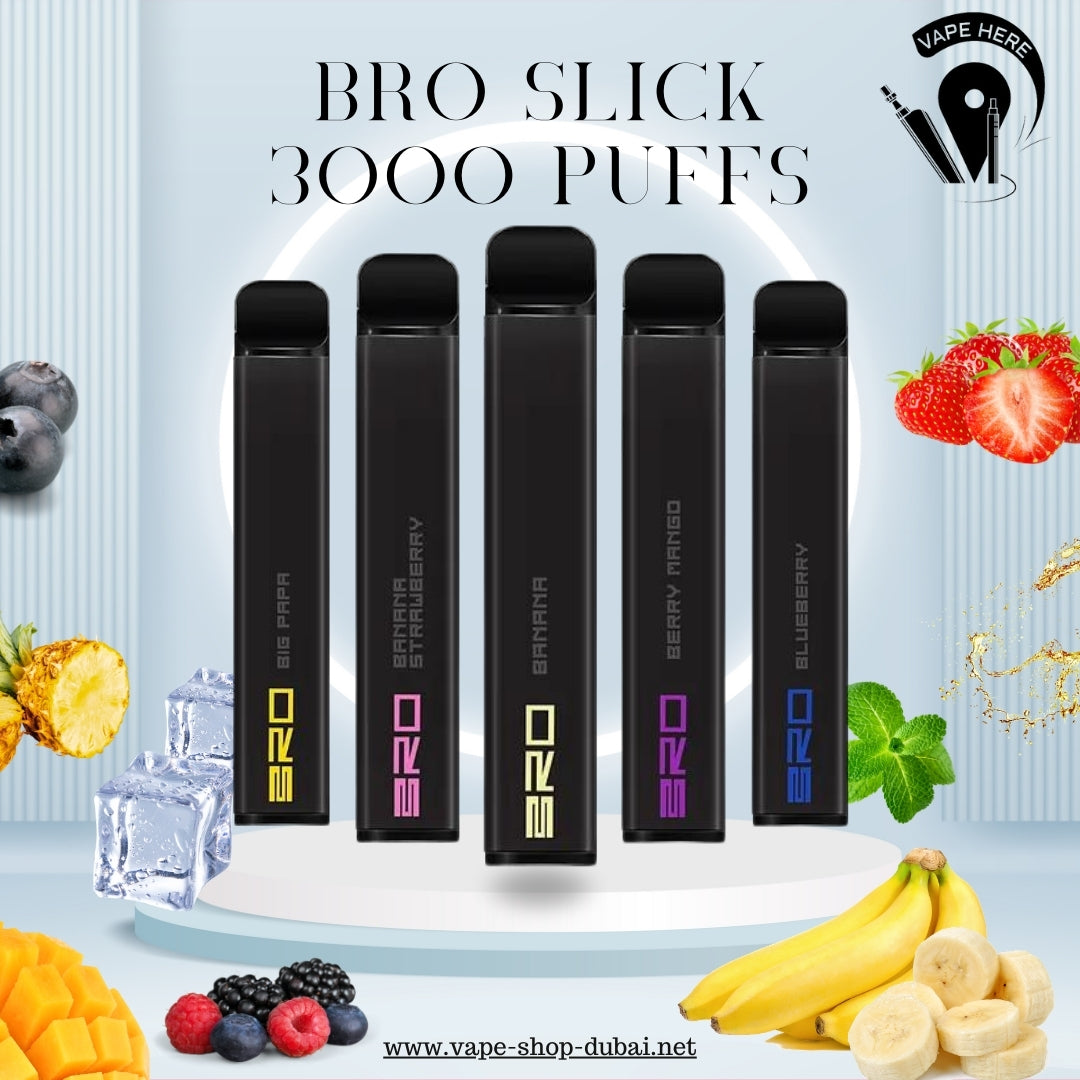 BRO Slick Disposable Vape 3000 PUFFS 20MG UAE Sharjah