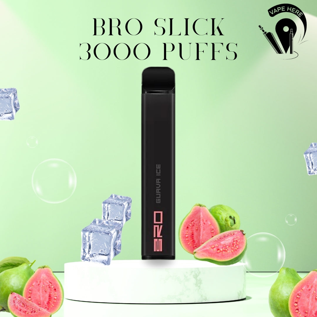 BRO Slick Disposable Vape 3000 PUFFS 20MG Guava Ice UAE Fujairah