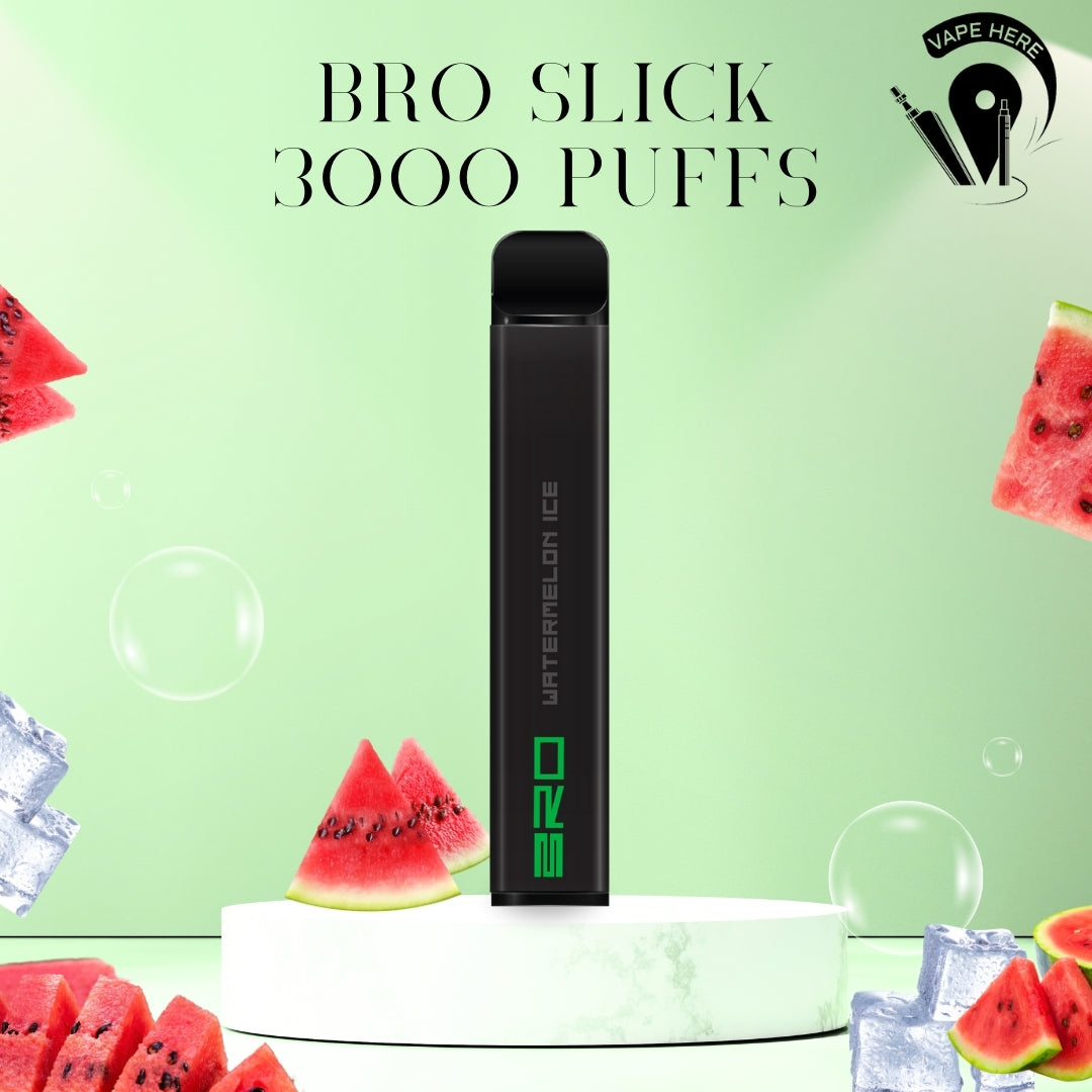 BRO Slick Disposable Vape 3000 PUFFS 20MG Watermelon Ice UAE Dubai & Abu Dhabi