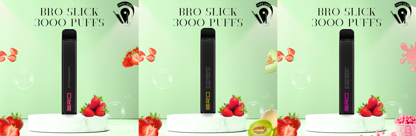 BRO Slick Disposable Vape 3000 PUFFS 20MG UAE Abu Dhabi