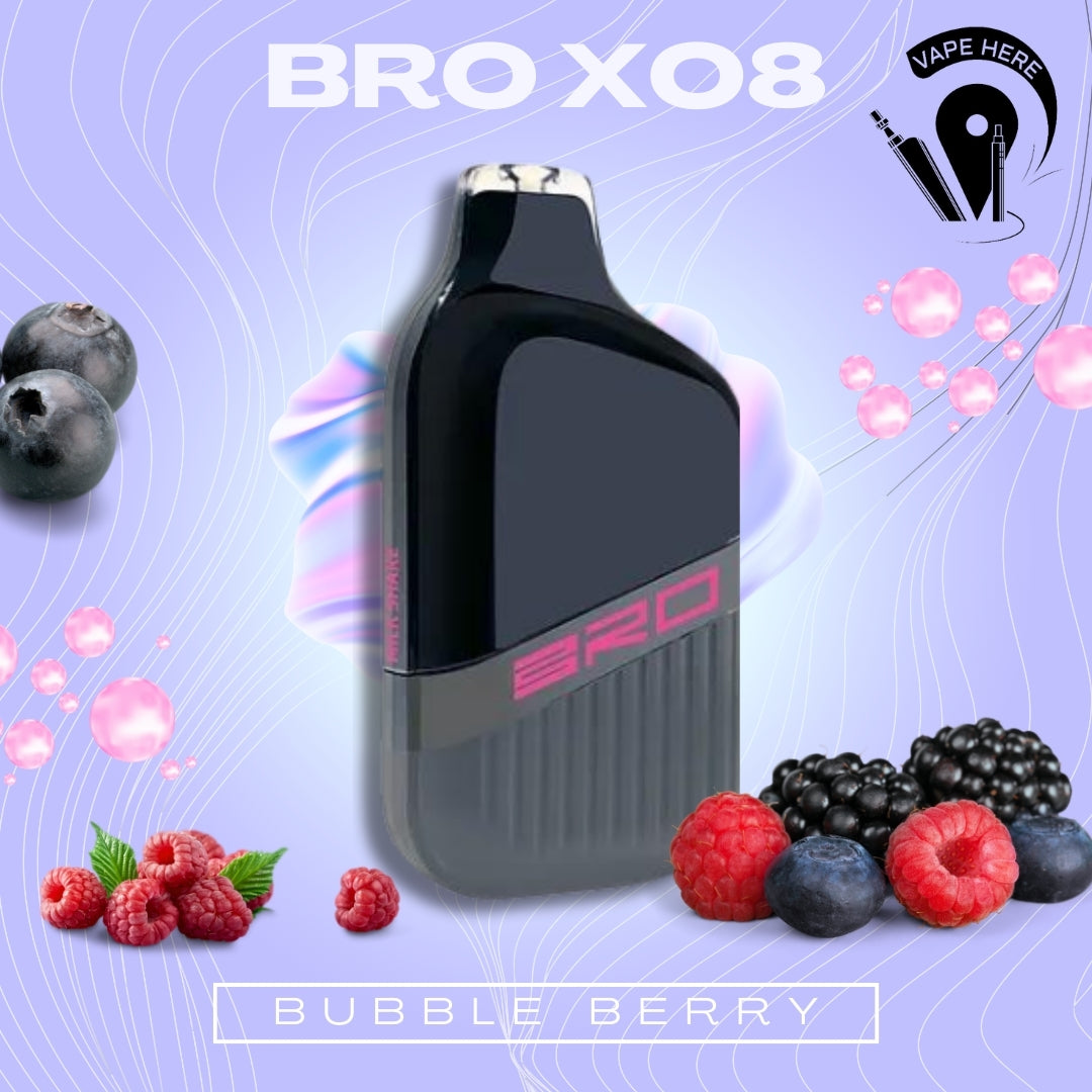 BRO X08 Disposable Vape 4500 PUFFS 20MG Bubble Berry UAE Abu Dhabi