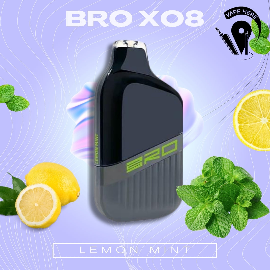 BRO X08 Disposable Vape 4500 PUFFS 20MG Lemon Mint UAE Al Ain