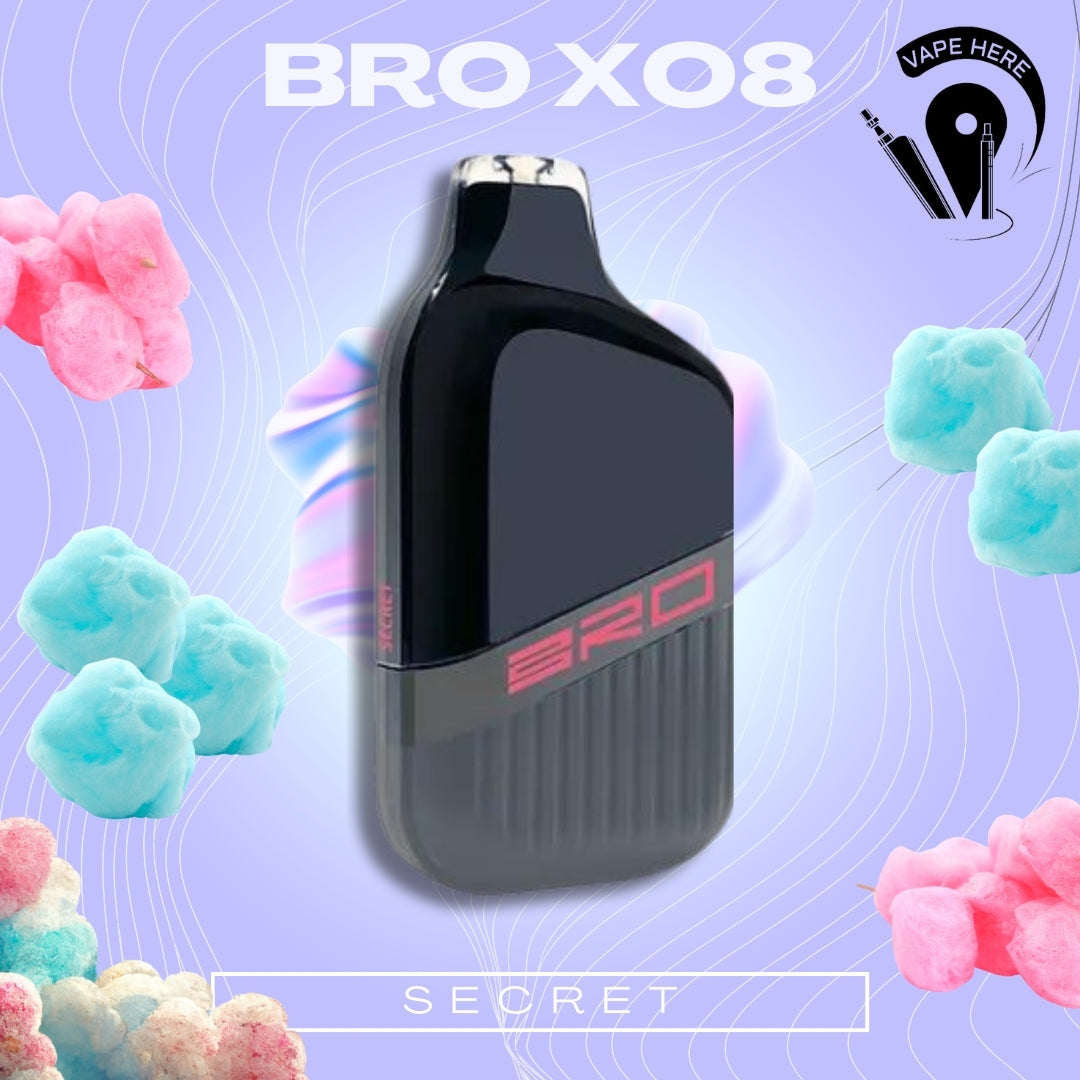 BRO X08 Disposable Vape 4500 PUFFS 20MG Secret (Cotton Candy) UAE Abu Dhabi