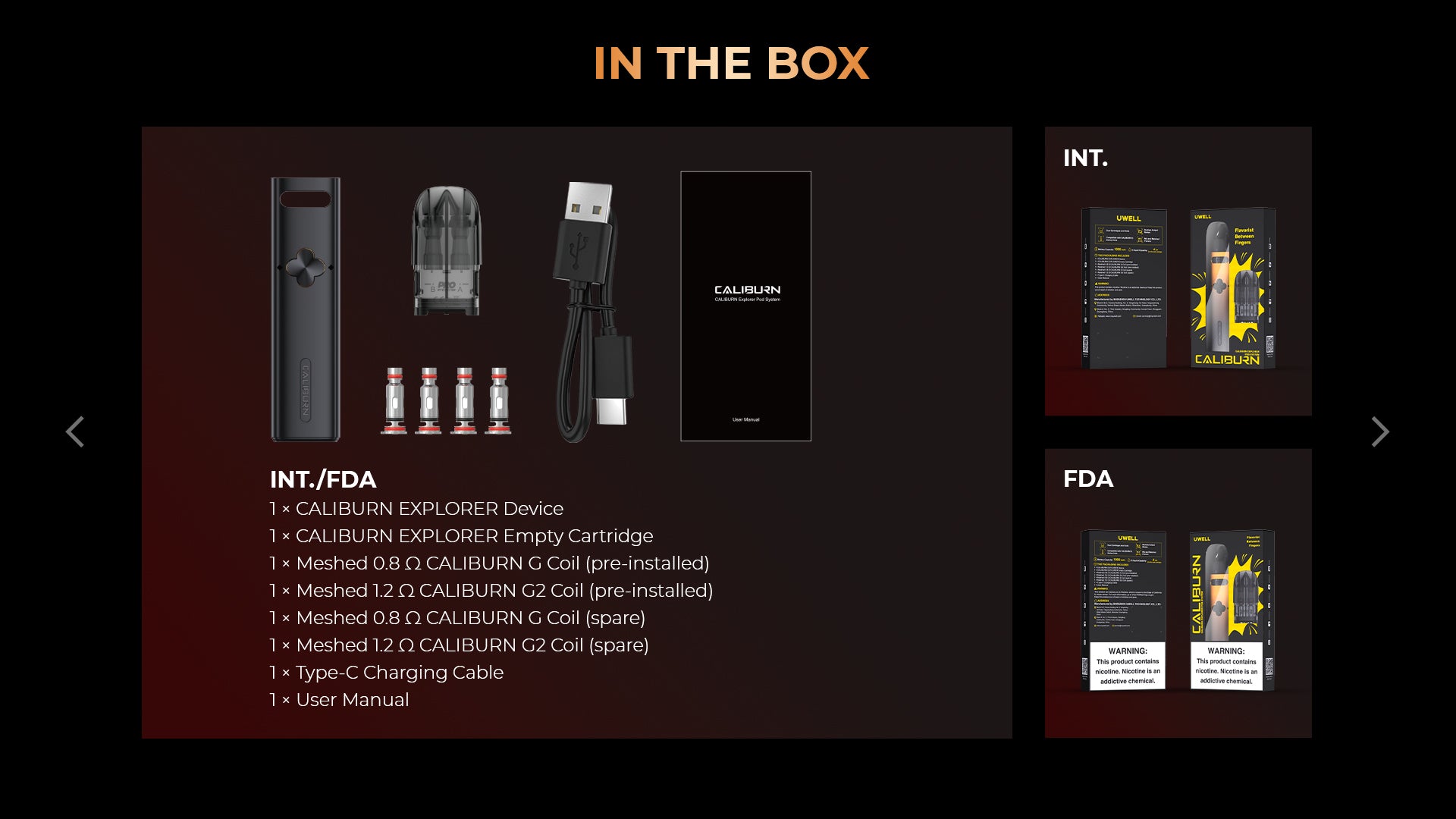 CALIBURN-Explorer-Pod-System-kit included