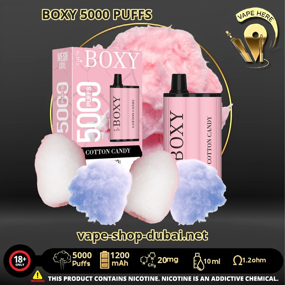 BOXY 5000 PUFFS DISPOSABLE VAPE Cotton Candy