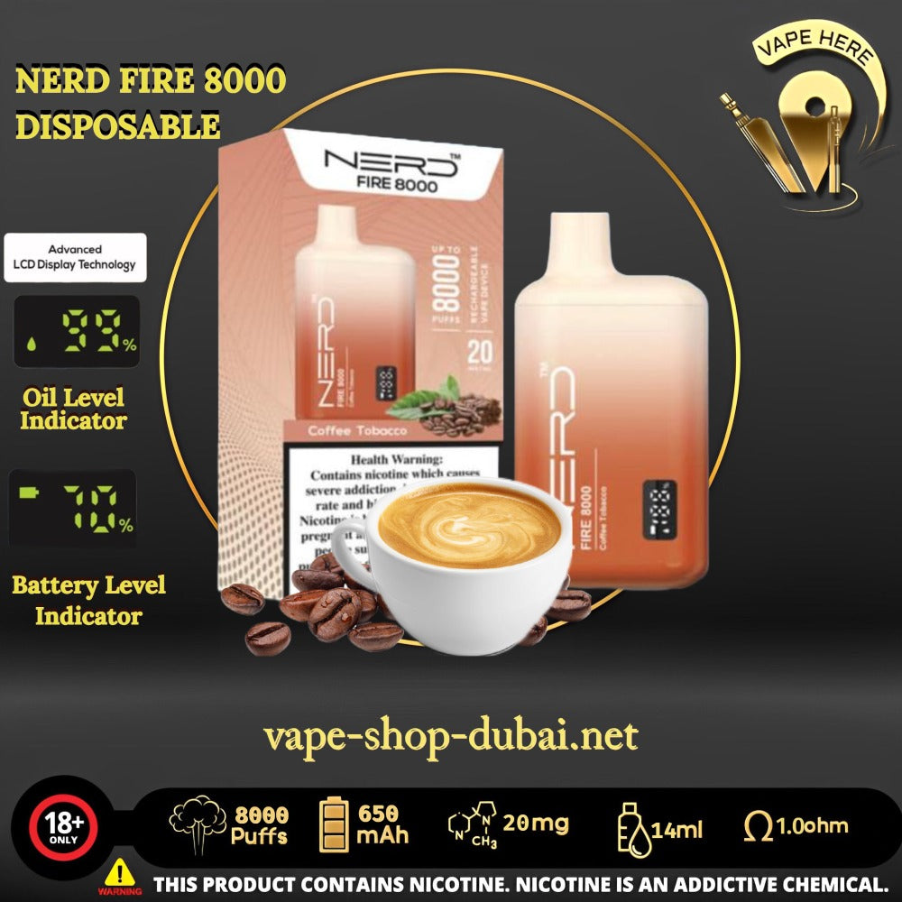 NERD FIRE 8000 PUFFS DISPOSABLE VAPE UAE Dubai