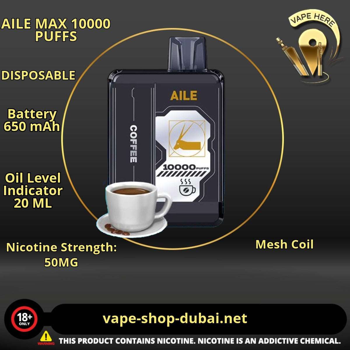 AILE MAX 10000 PUFFS DISPOSABLE VAPE - Image 10