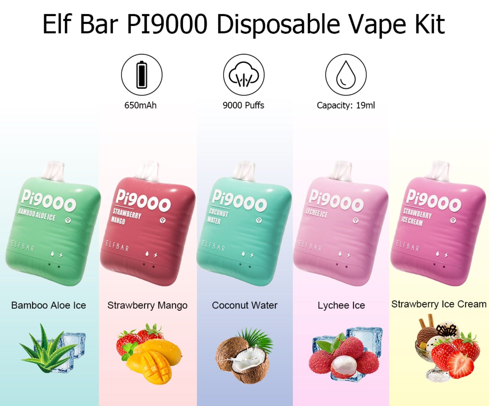 ELF Bar Pi9000 Flavors