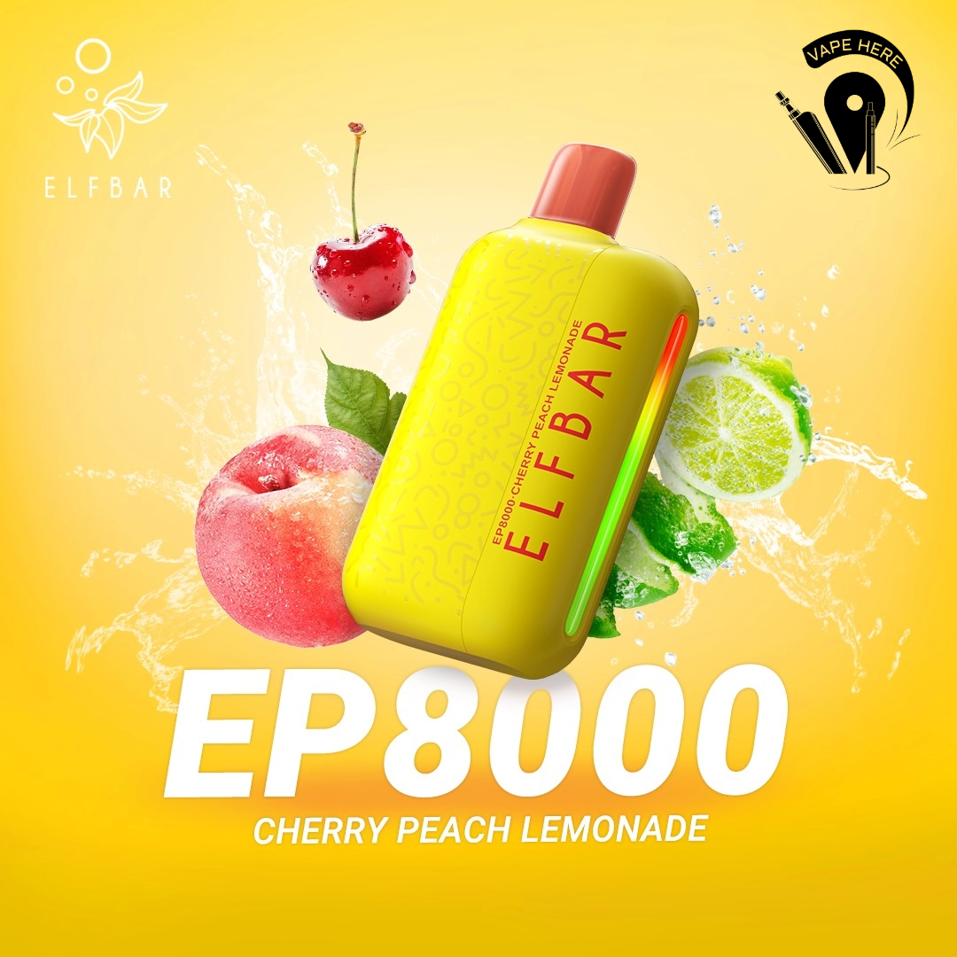 Elf Bar EP8000 Puffs Disposable Vape Cherry Peach Lemonade UAE Abu Dhabi