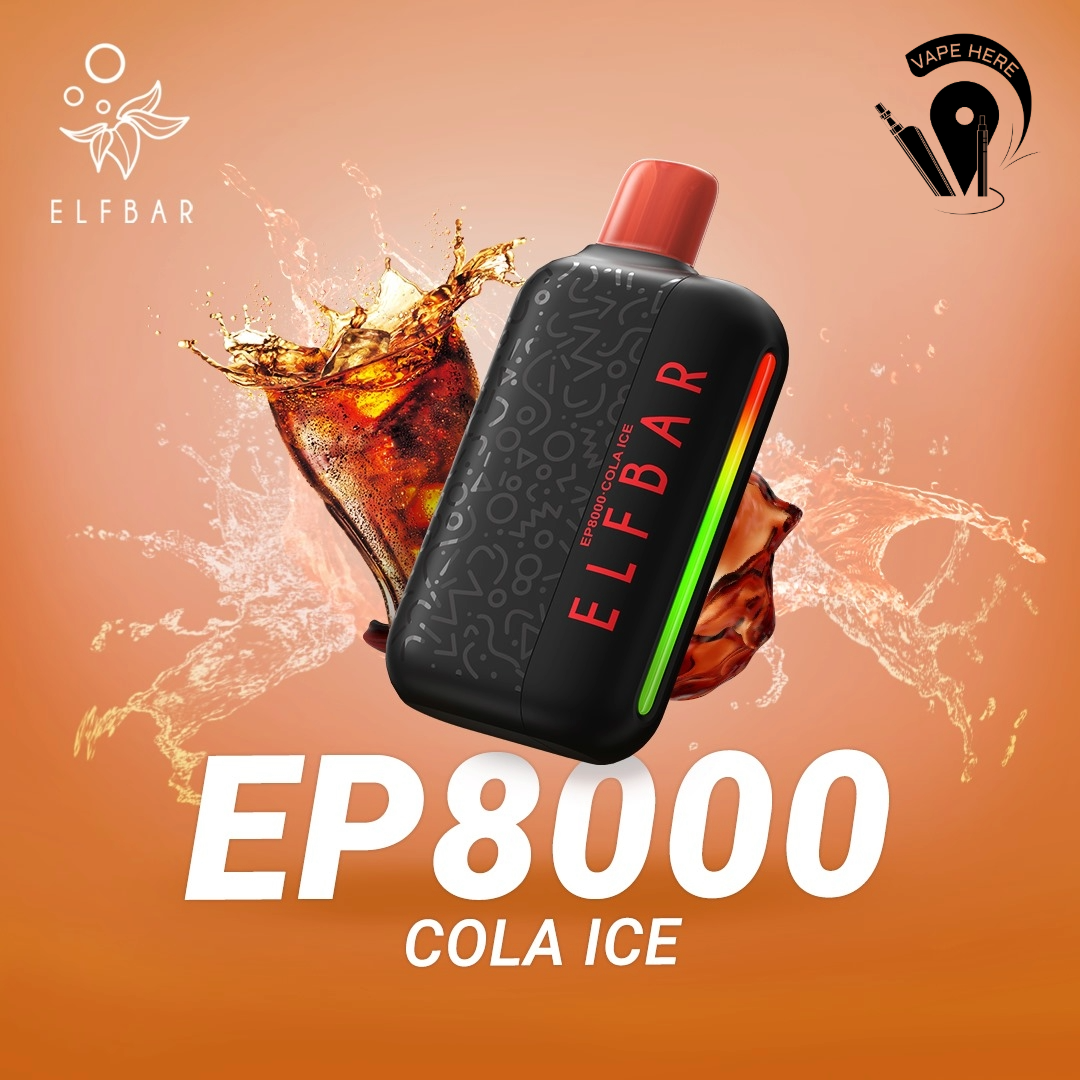 Elf Bar EP8000 Puffs Disposable Vape Cola Ice UAE Al Ain