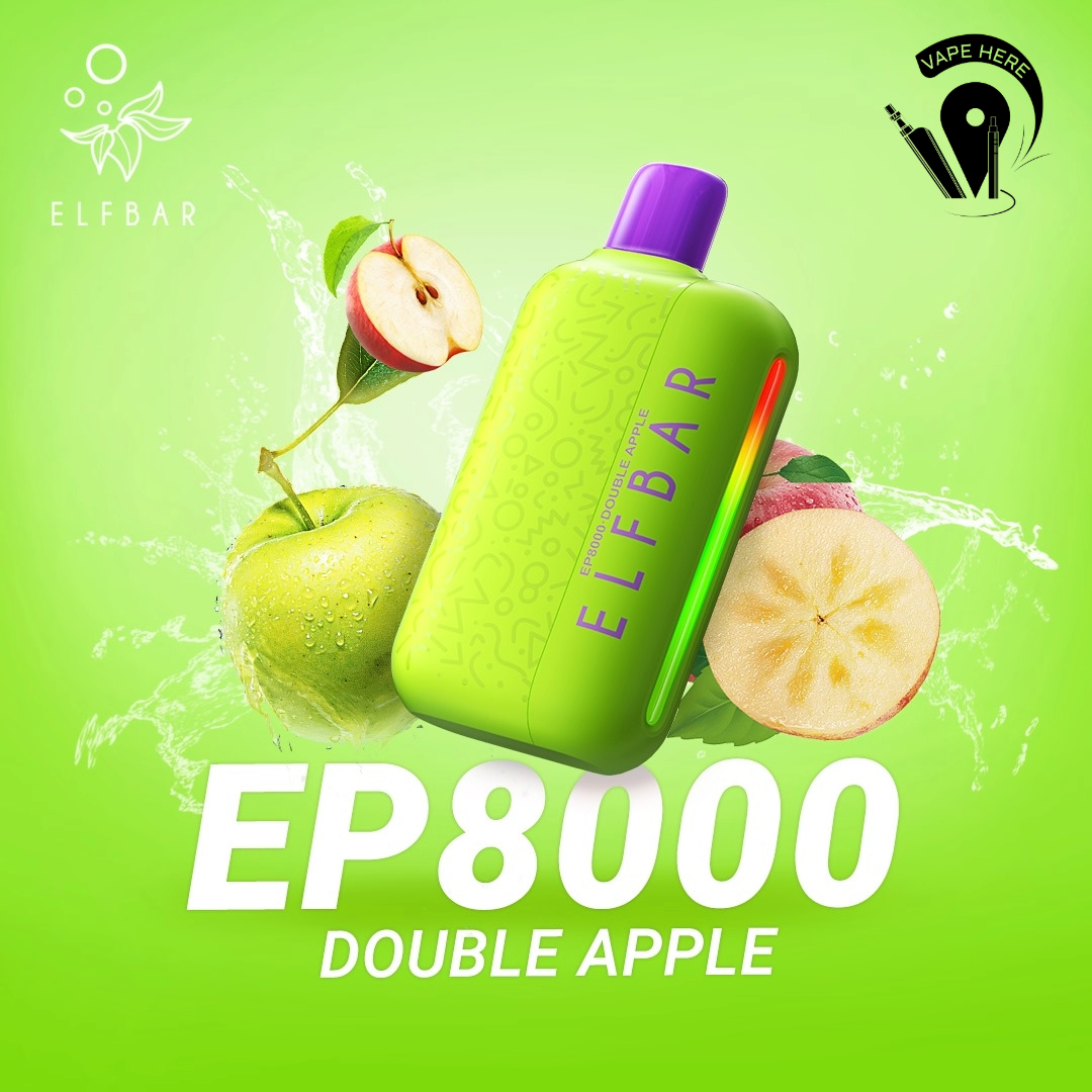Elf Bar EP8000 Puffs Disposable Vape Double Apple UAE Abu Dhabi