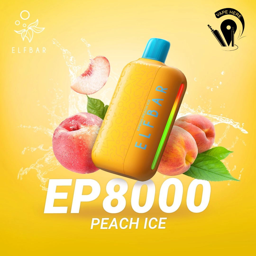 Elf Bar EP8000 Puffs Disposable Vape Peach Ice UAE Al Ain