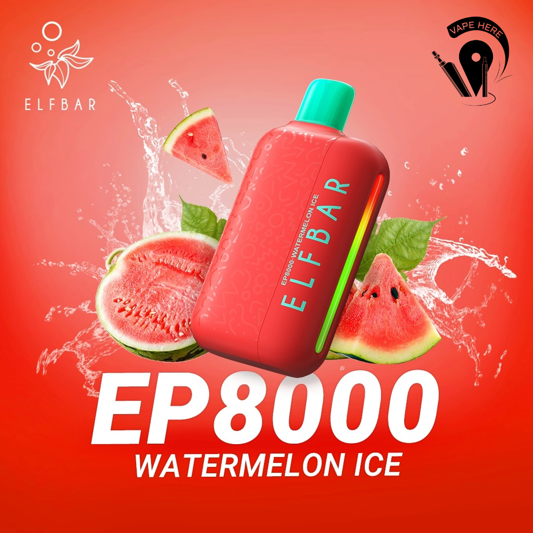 Elf Bar EP8000 Puffs Disposable Vape Watermelon Ice