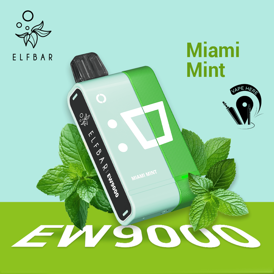 Elf Bar EW9000 Disposable Pods & Kit 50mg Miami Mint UAE Sharjah