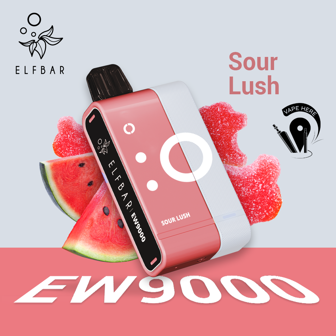 Elf Bar EW9000 Disposable Pods & Kit 50mg Sour Lush UAE Abu Dhabi
