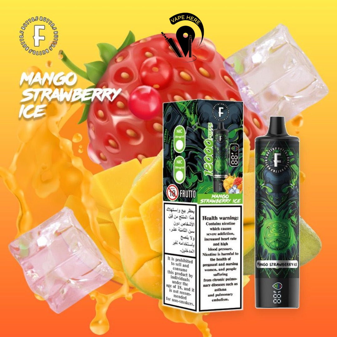 FRUTTO 18000 PUFFS DISPOSABLE VAPE Mango Strawberry Ice UAE Abu Dhabi