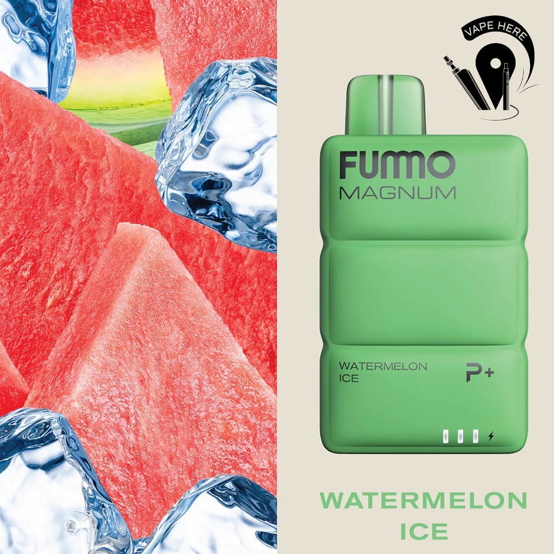 FUMMO MAGNUM 8000 Puffs ESMA Disposable Vape 20mg (non-recharegable) Watermelon Ice UAE Al Ain
