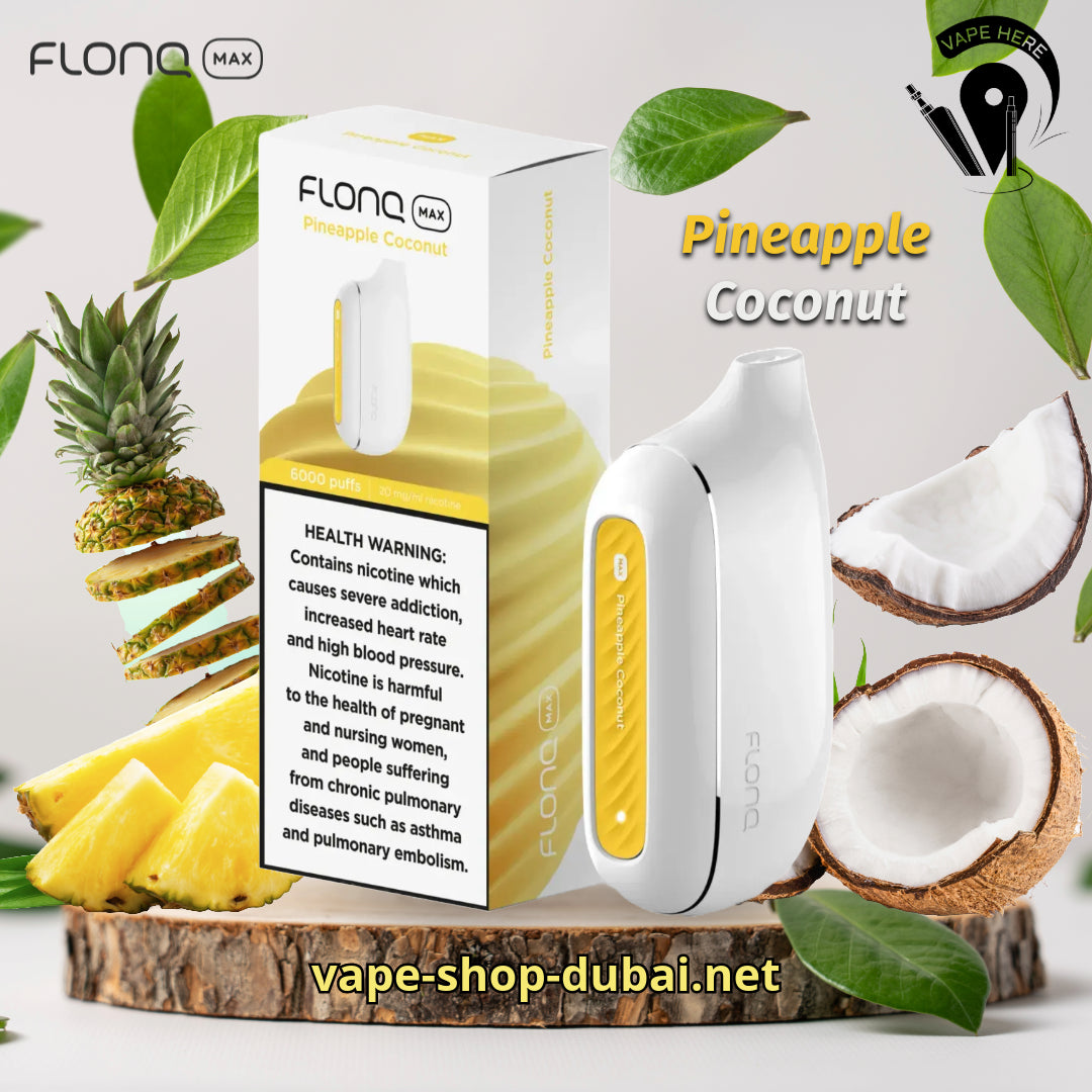 Flonq Max 6000 Puffs Disposable Vape Pineapple Coconut UAE Ajman