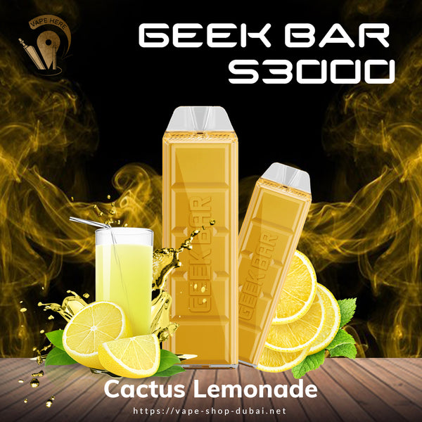 GEEK Bar S3000 Disposable Vape cactus lemonade Vape Here Store Dubai