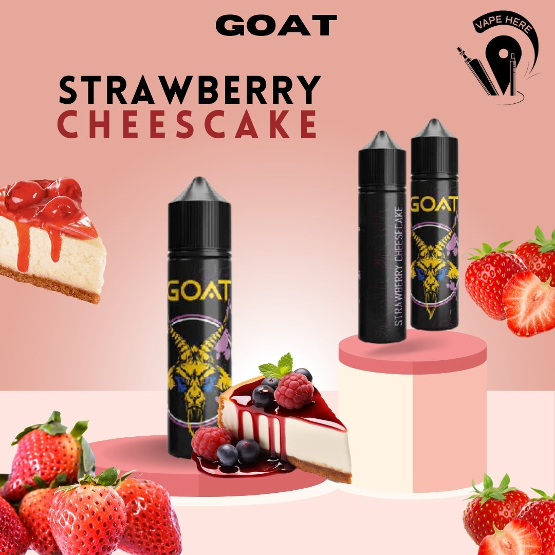 GOAT 3MG & 6MG 60ML & 120ML E-Liquids Strawberry Cheescake UAE Al Ain