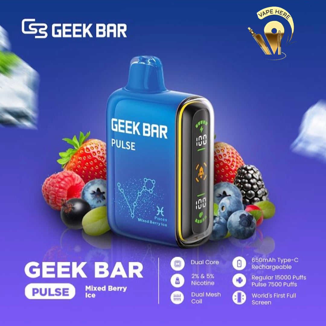 Geek Bar Pulse 15000 Puffs Disposable Vape Mixed Berry UAE Dubai